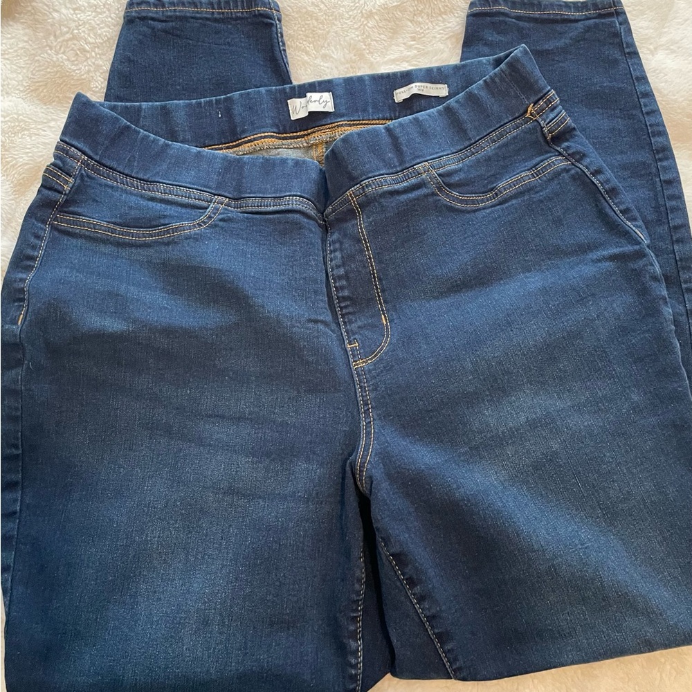 Women’s denim pull on super skinny jeans size 14W